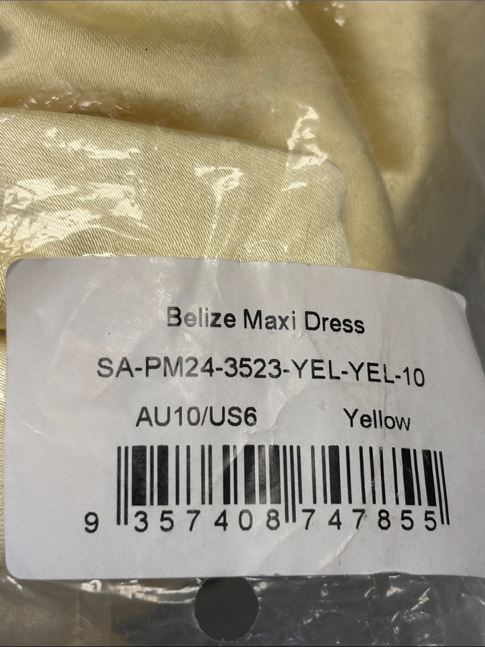 Peppermayo Belize Maxi Dress, Yellow - US 6 - Picture 7 of 7